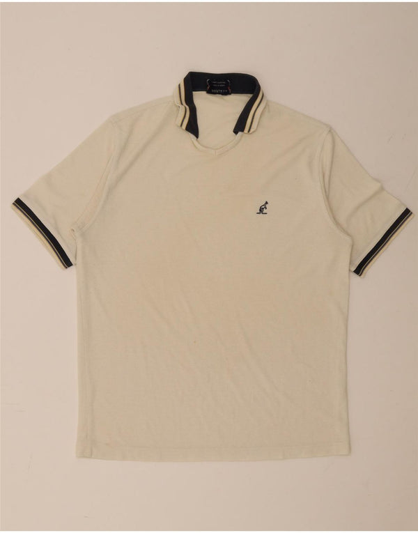 AUSTRALIAN L'ALPINA Cămașă polo pentru bărbați IT 48 Medium Bej cu dungi