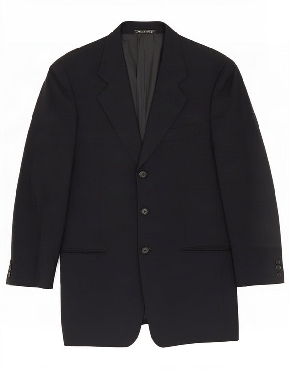 Blazer pentru bărbați Giorgio Armani cu 3 nasturi IT 46 Small Bleumarin