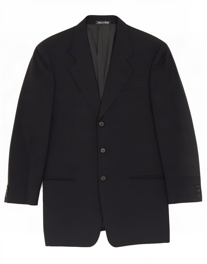 Blazer pentru bărbați Giorgio Armani cu 3 nasturi IT 46 Small Bleumarin