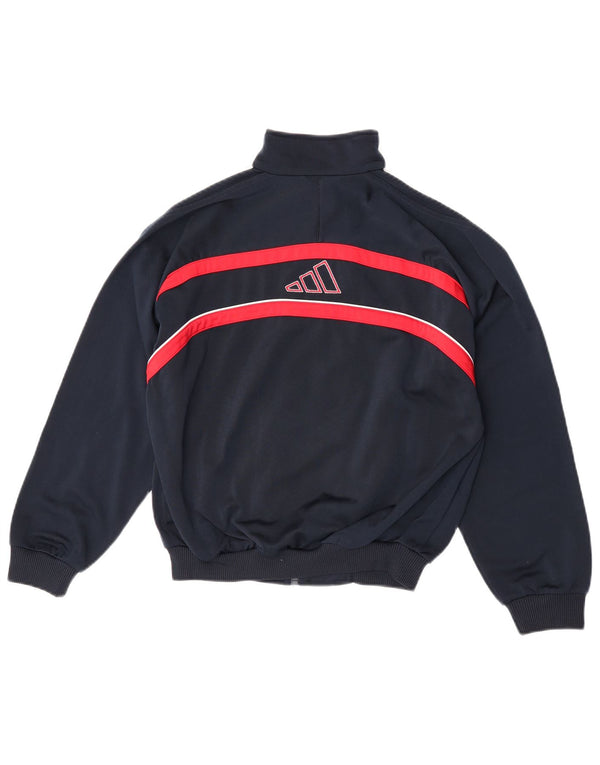 Jachetă de trening pentru băieți Adidas 11-12 ani, albastru bleumarin, color block