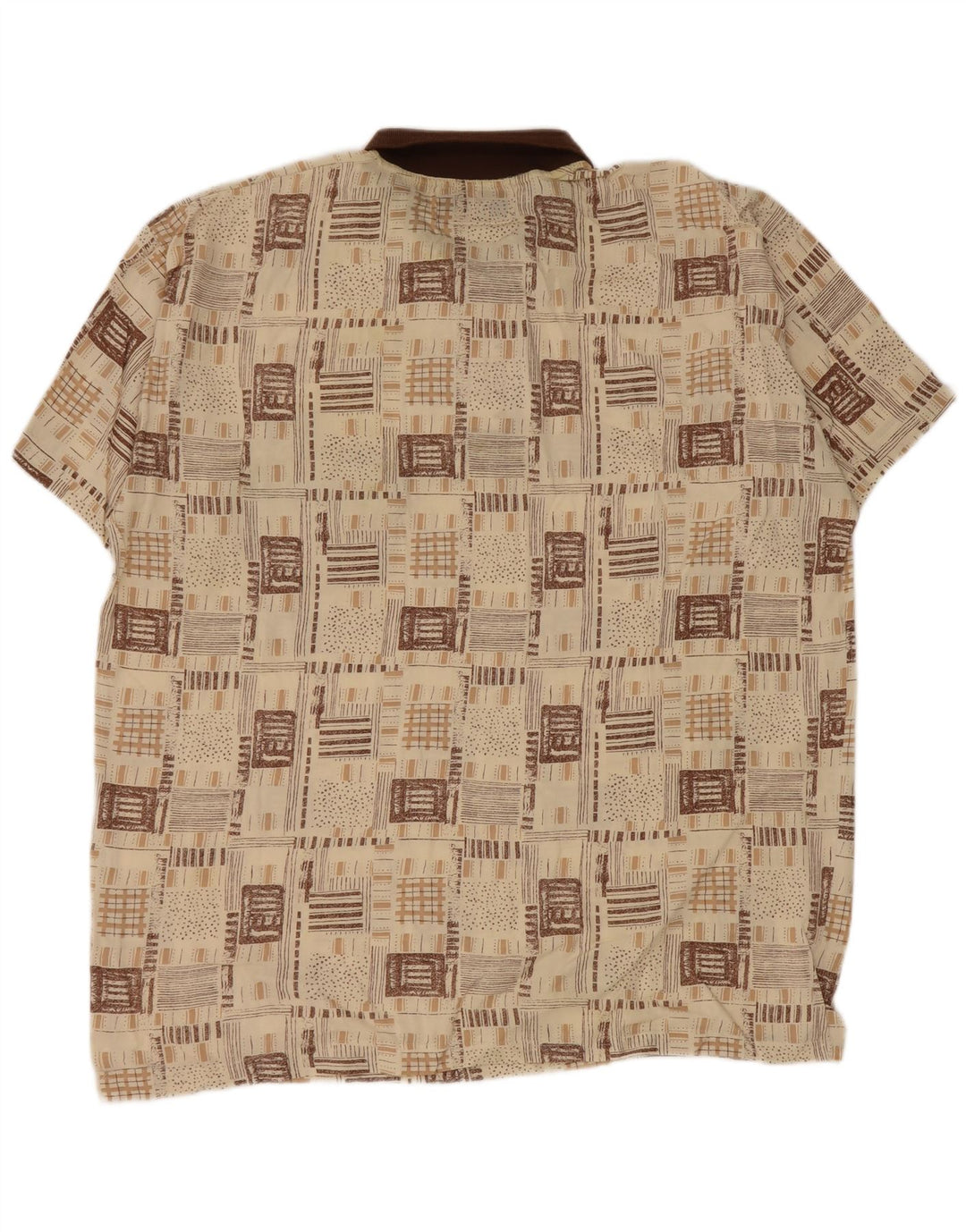 Tricou polo vintage pentru bărbați XL Bej Viscoză