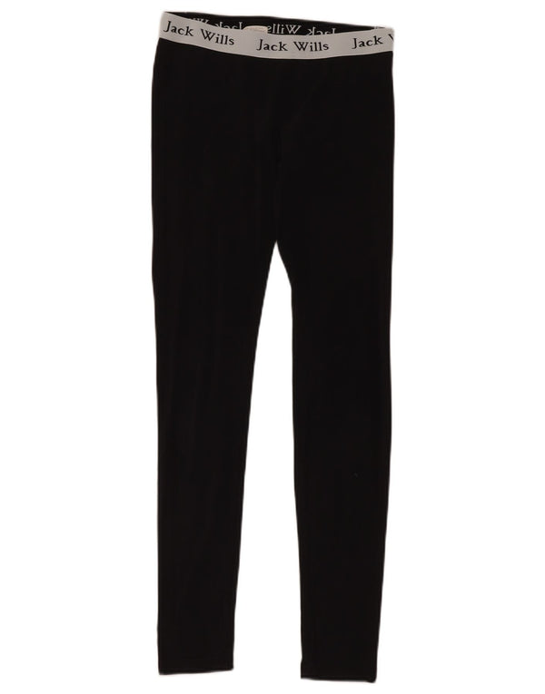 Leggings cu grafică Jack Wills pentru femei UK 10 mic, negru, bumbac color bloc