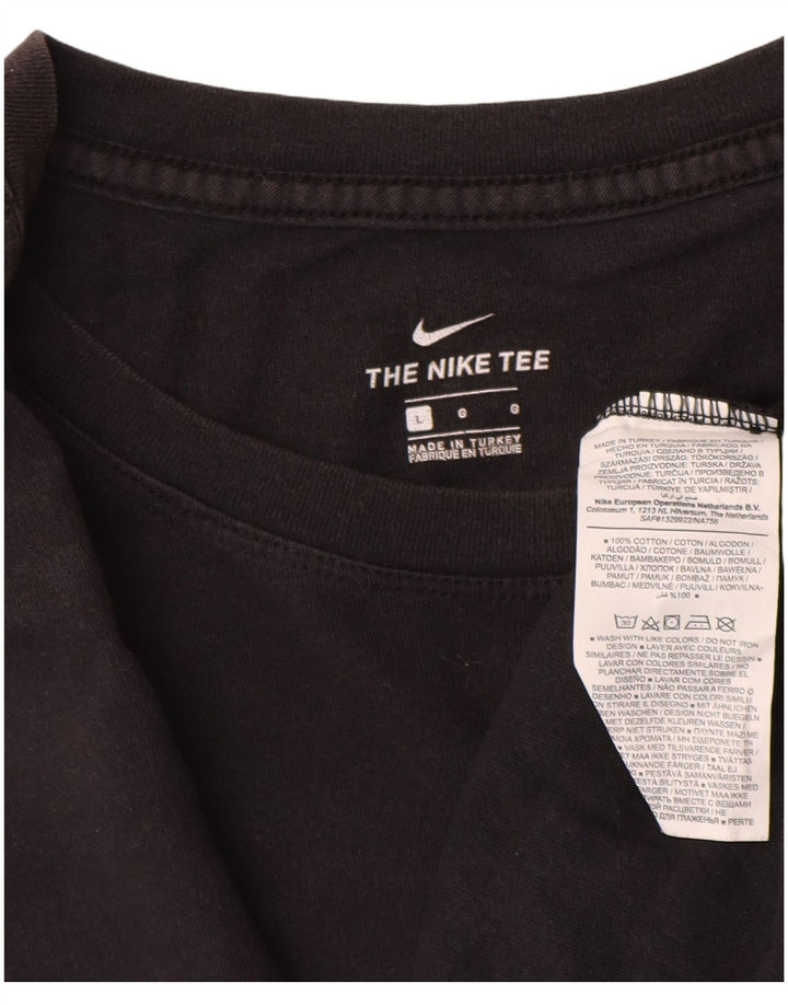 Tricou grafic Nike pentru bărbați Top mare din bumbac negru
