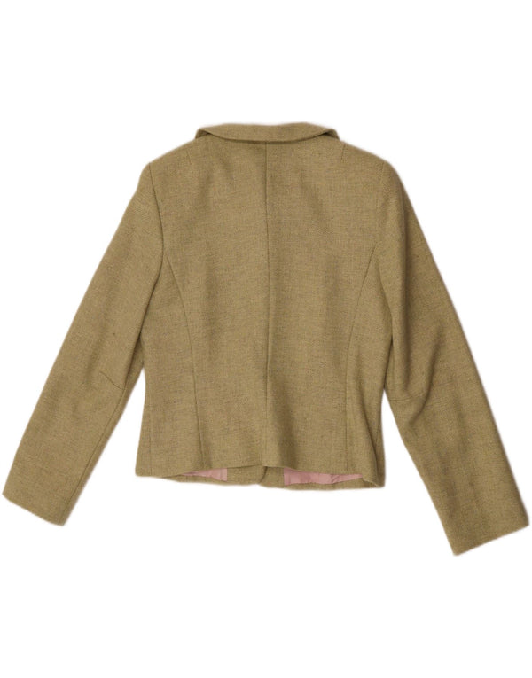 Jachetă blazer pentru femei Aideen Bodkin, cu 5 nasturi, UK 14, lână verde mare