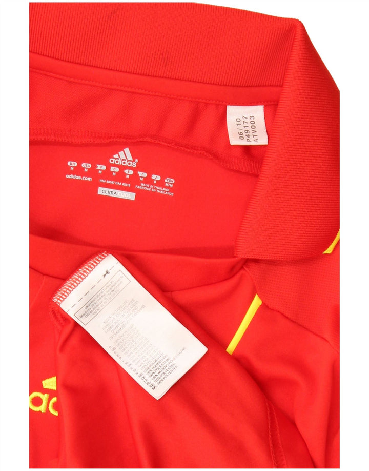 Tricou polo ADIDAS Climacool pentru bărbați, roșu mediu, poliester color bloc