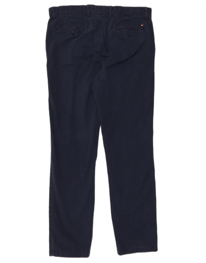 TOMMY HILFIGER Pantaloni chino slim pentru bărbați L34 L32 bumbac bleumarin