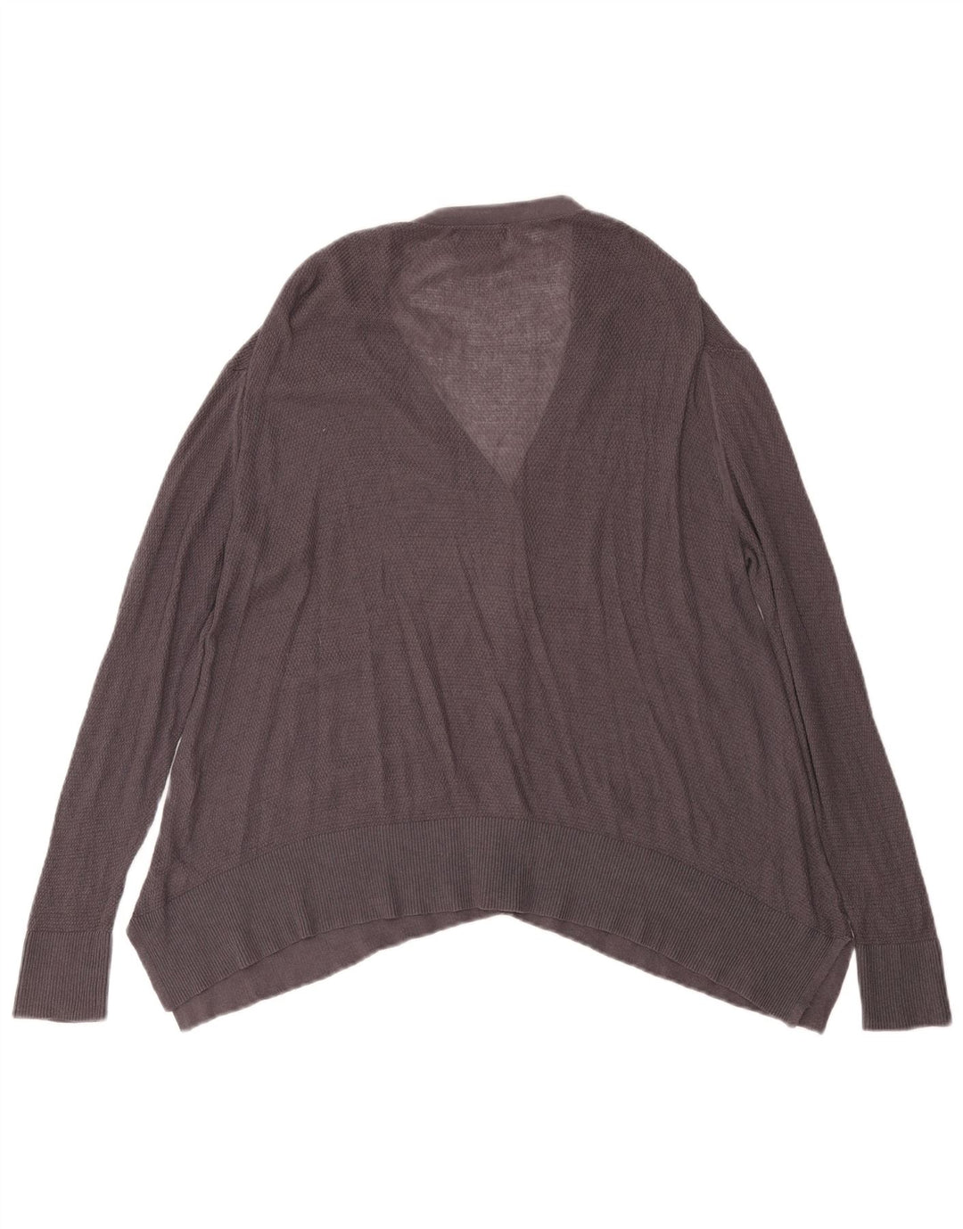 Pulover cardigan pentru femei MASSIMO DUTTI UK 14 bumbac gri mediu