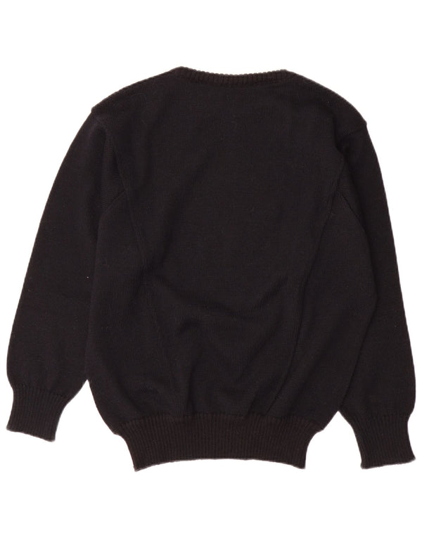 Yorn Pulover supradimensionat pentru femei cu gât crew pulover UK 10 Small Black Geometric