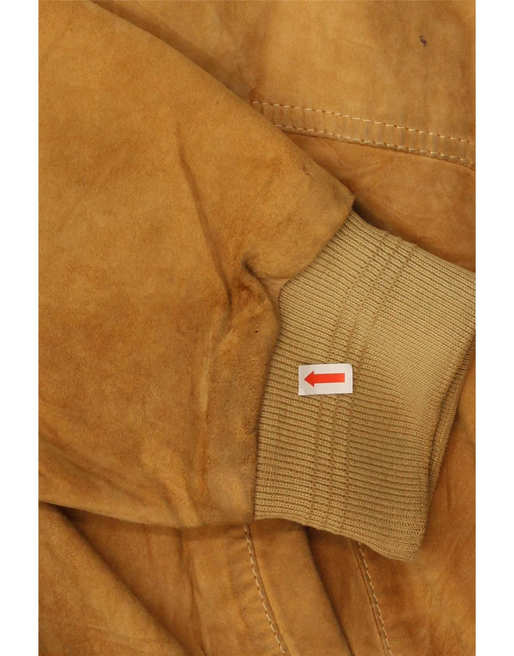 Bomber Vintage pentru bărbați din piele intoarsa IT 50 Large Beige