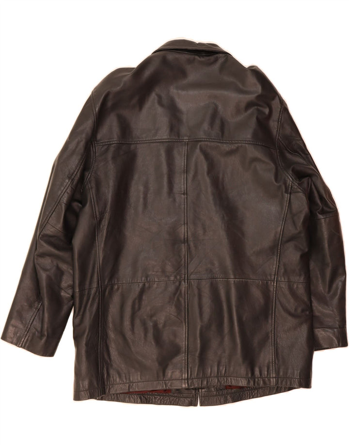 VINTAGE Mens Leather Jacket UK 40 Large Black Leather Vintage Vintage and Second-Hand Vintage from Messina Hembry 