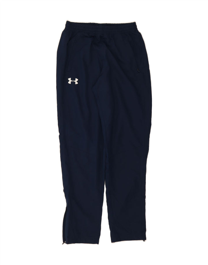 UNDER ARMOUR Mens Heat Gear Tracksuit Trousers Small  Navy Blue Polyester Vintage Under Armour and Second-Hand Under Armour from Messina Hembry 