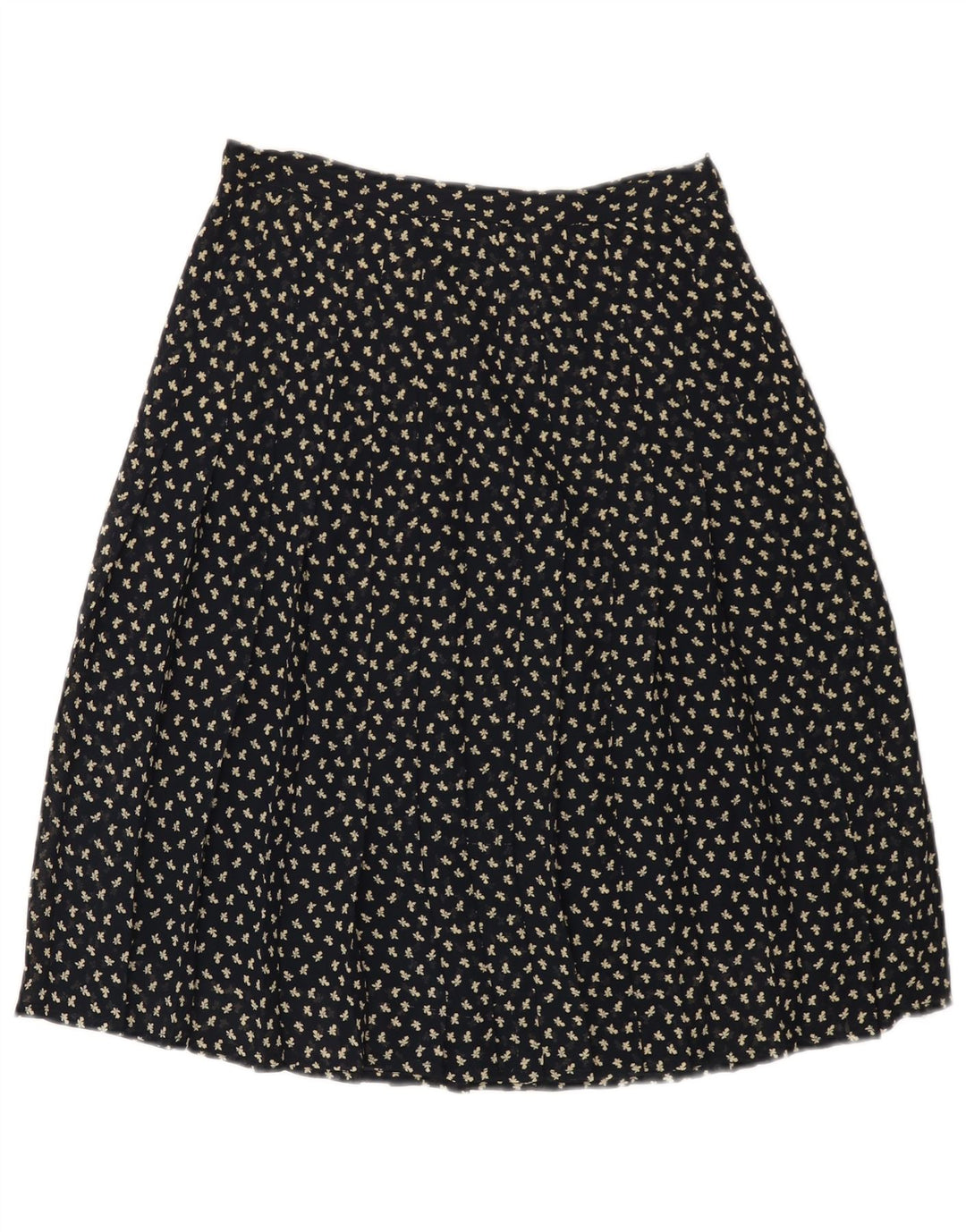 VINTAGE Fustă în formă de A cu talie înaltă pentru femei IT 44 Medium W26 Bleumarin Floral