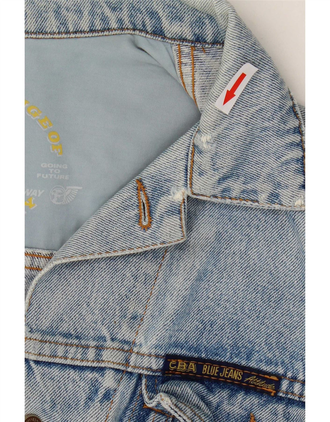 Jachetă de blugi vintage pentru femei UK 16 Large Blue