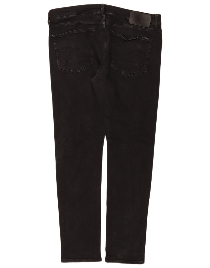 Blugi G-Star 3301 Slim pentru bărbați W38 L34 bumbac negru