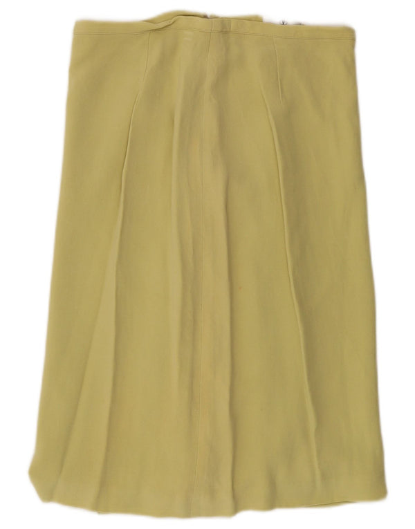 Fusta dreaptă pentru femei VALENTINO UK 14 Medium W30 Galben
