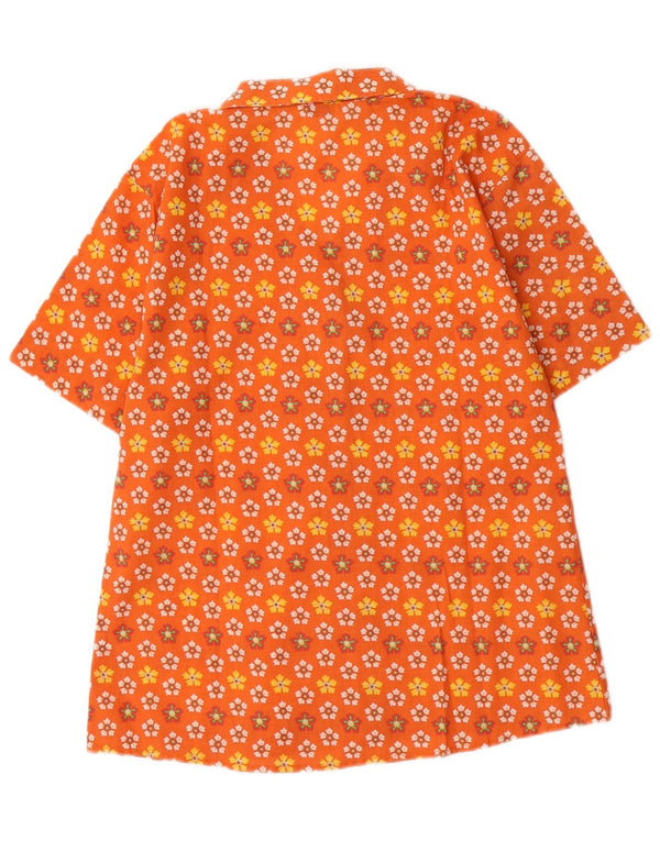 Bluză cămașă cu mânecă scurtă pentru femei Roveri Donna UK 14 Medium Orange Floral
