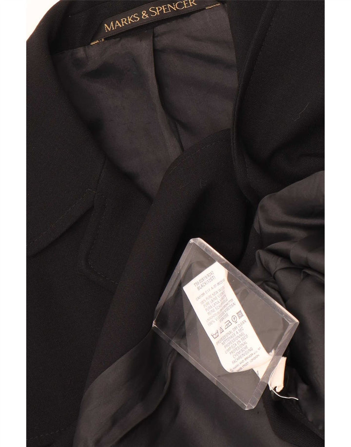 Marks & Spencer pentru femei St. Michael Blazer Jacket UK 12 Medium Black