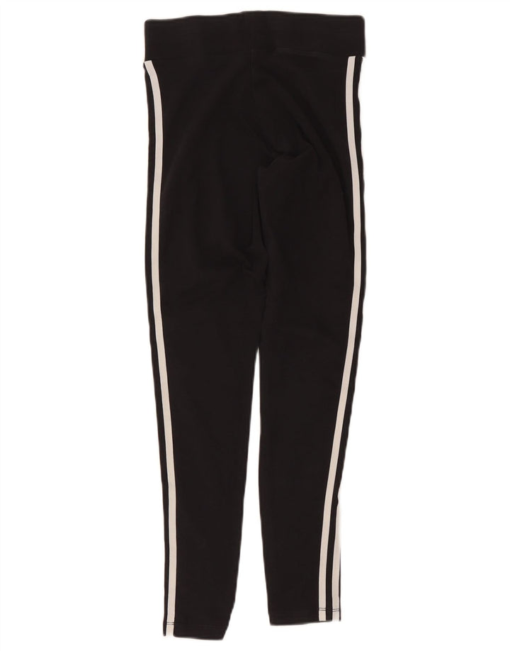 Leggings pentru femei Adidas UK 10 mic bumbac negru