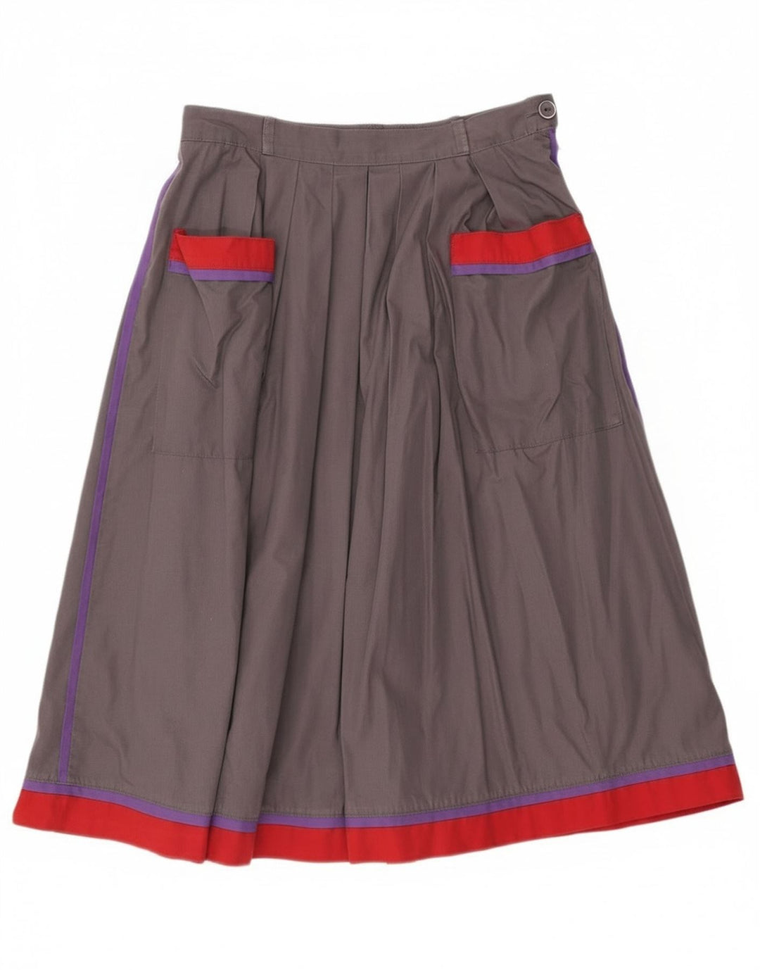 Fusta evazată vintage pentru femei EU 40 Medium W28 Gri Colorblock