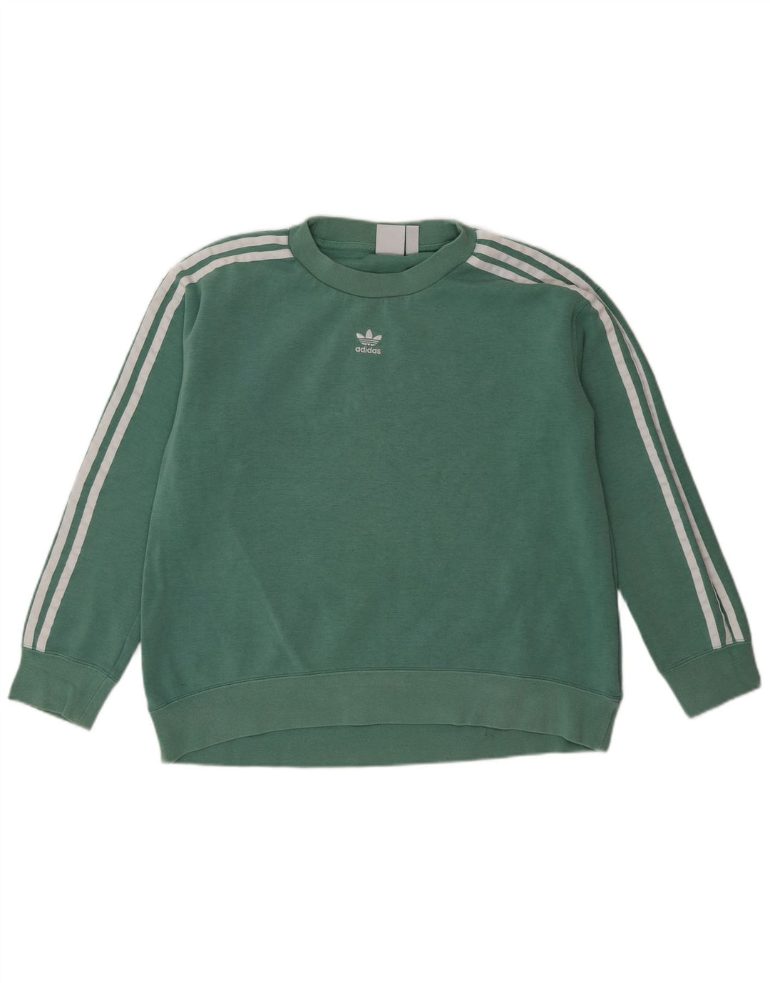 Pulover supradimensionat pentru femei Adidas UK 8 Bumbac verde mic