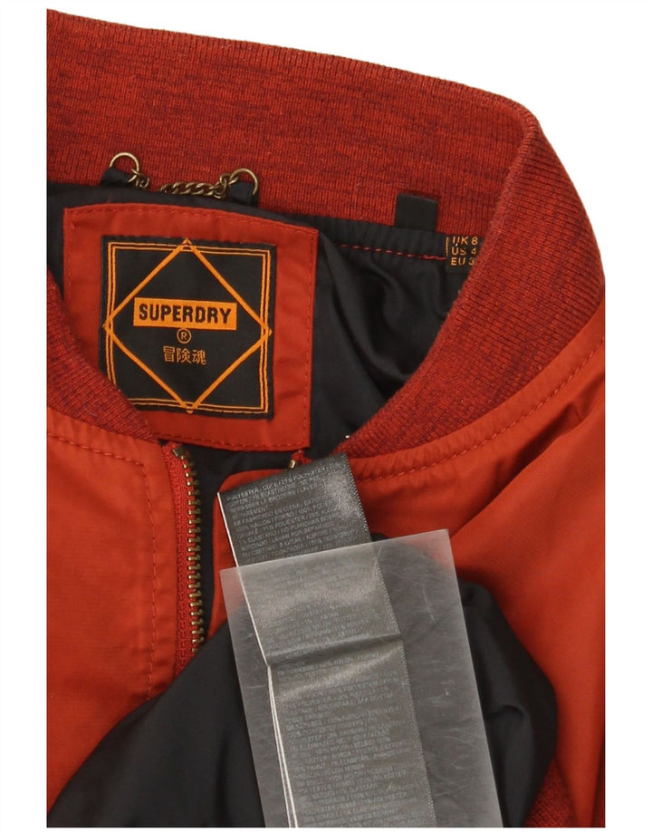 Jachetă bomber supradimensionată pentru femei Superdry UK 8 Small Red Nylon