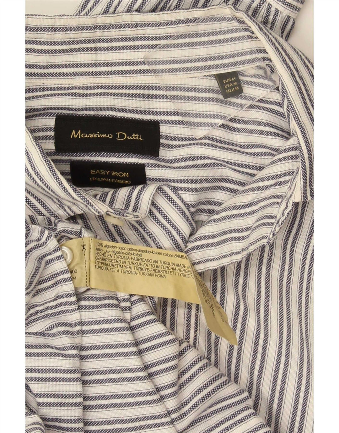 Cămașă Massimo Dutti pentru bărbați, bumbac cu dungi albe medii