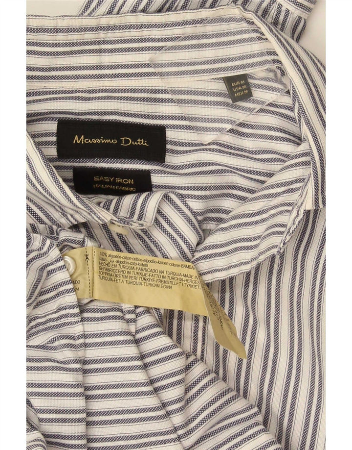 Cămașă Massimo Dutti pentru bărbați, bumbac cu dungi albe medii