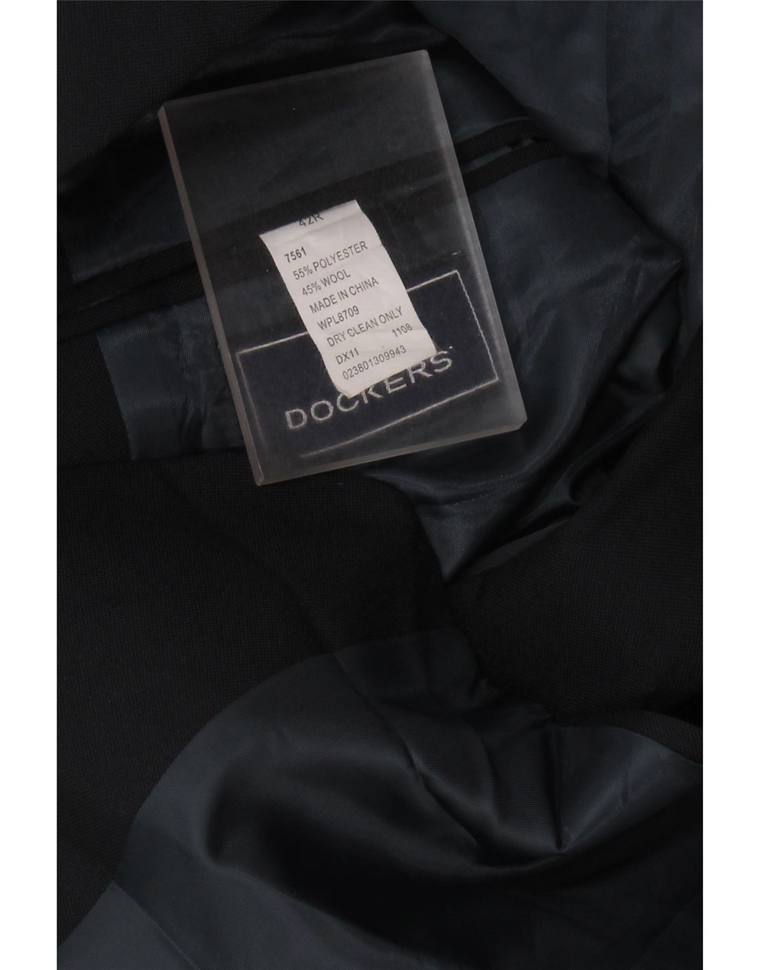 DOCKERS Jachetă pentru bărbați cu 2 nasturi, UK 42 XL, poliester negru