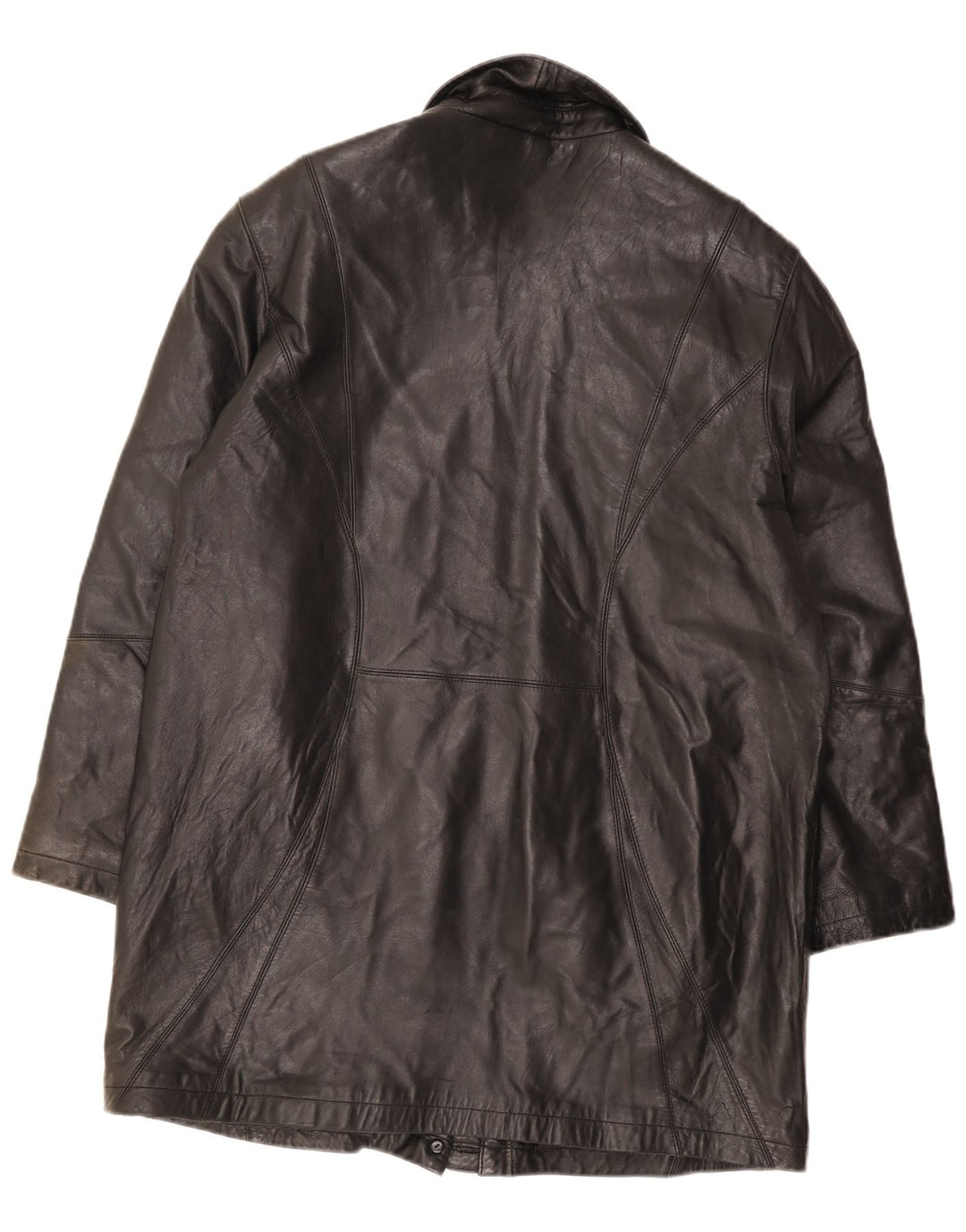 Palton supradimensionat din piele pentru femei Rino & Pelle IT 44 Medium Black