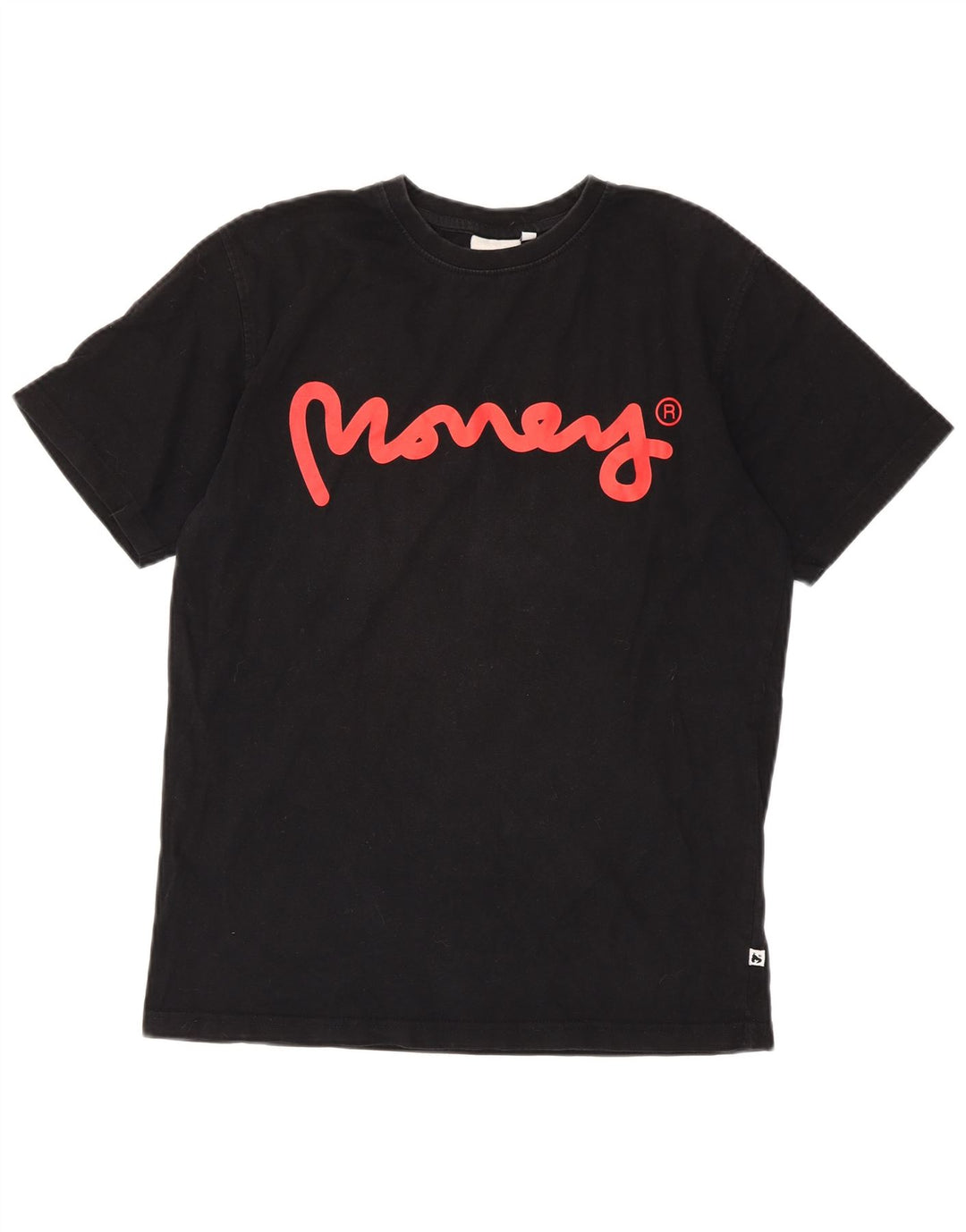 Tricou grafic pentru bărbați Money Top Mediu Negru Bumbac