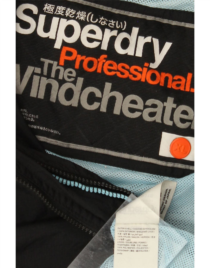 Jachetă de ploaie cu glugă The Windcheater Superdry pentru femei UK 18 XL Nylon negru