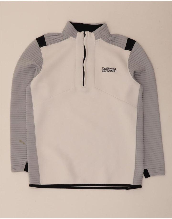 Top de trening Under Armour Cold Gear Pullover pentru bărbați, mediu alb, bloc de culoare