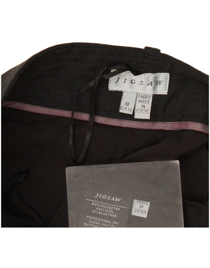 JIGSAW Pantaloni drepti pentru femei UK 12 Medium L34 L34 Gri Poliester