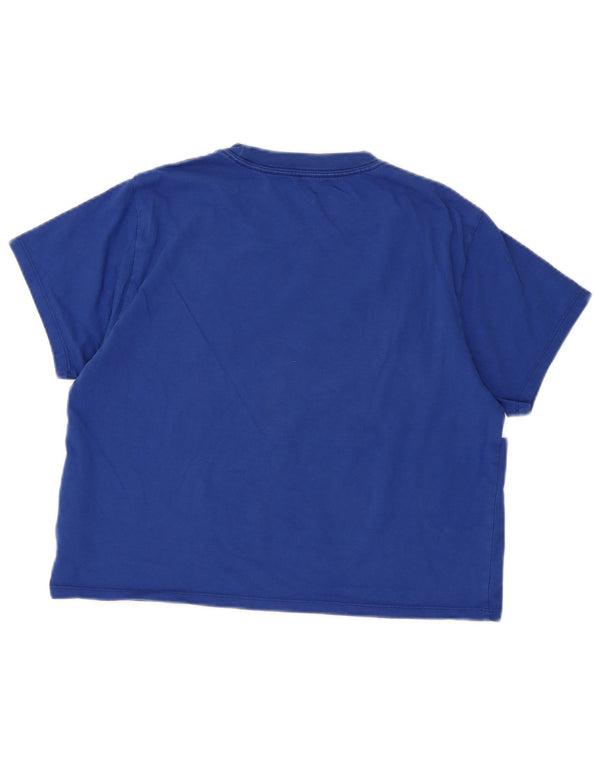 Tricou cu grafic crop Levi's pentru femei Top UK 10 Small Blue Colorblock