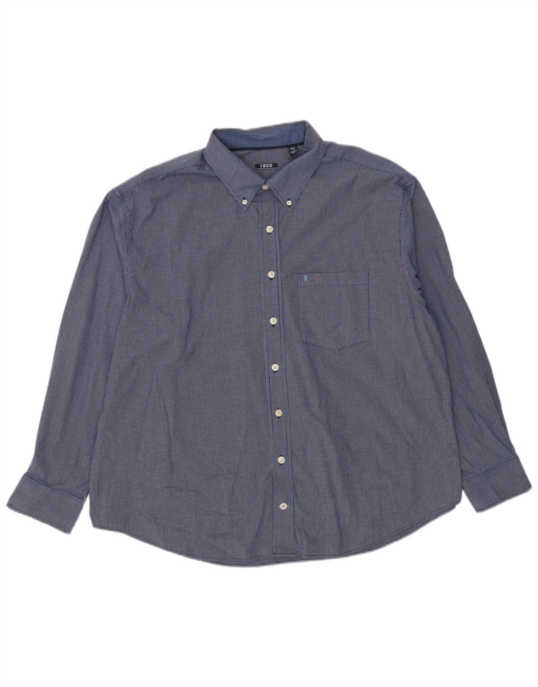 Cămașă Izod pentru bărbați loose fit 2XL Blue Check Bumbac Classic