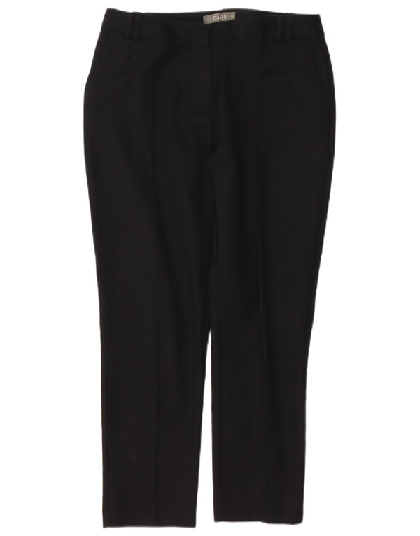 Pantaloni chino drepți pentru femei Oasis UK 10 Small W30 L26 Bumbac negru