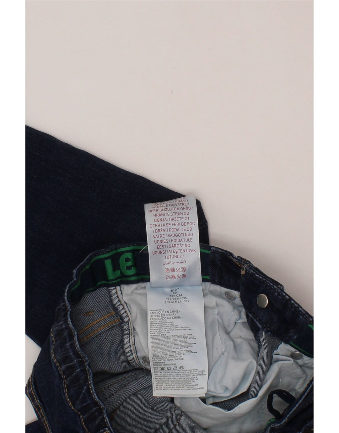 Jeans skinny LEVI'S 510 pentru baieti 5-6 ani W24 L20 bleumarin bumbac