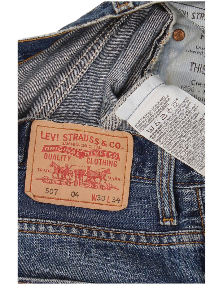 Pantaloni scurți Levi's 507 Denim W30, bumbac albastru mediu