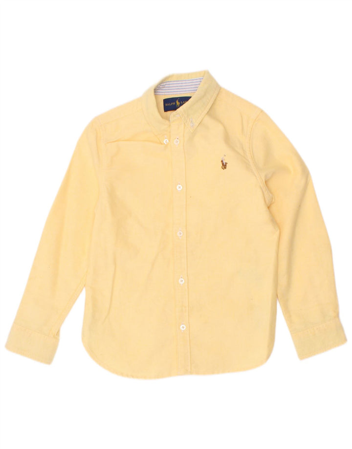 Cămașă Ralph Lauren băieți 4-5 ani bumbac galben