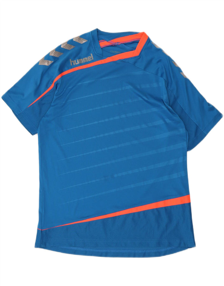 Tricou grafic pentru bărbați Hummel Top mare cu dungi albastre