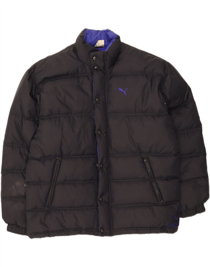 PUMA Mens Padded Jacket UK 40 Large Black Polyester Vintage Puma and Second-Hand Puma from Messina Hembry 