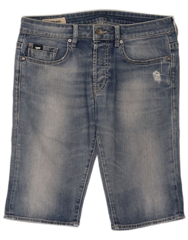 Pantaloni scurți din blugi pentru bărbați Gas W34, mare, albastru, bumbac