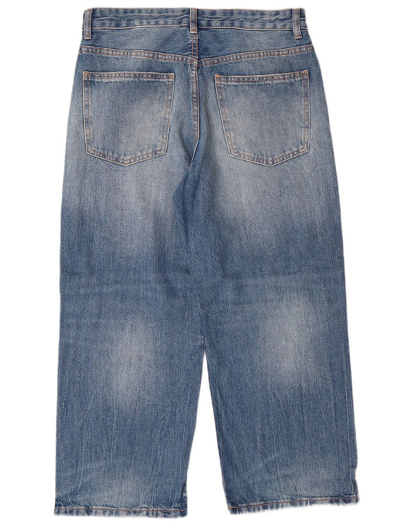 Blugi tăiați pentru femei cu talie înaltă Zara EU 36 XS L26 L24 Bumbac albastru