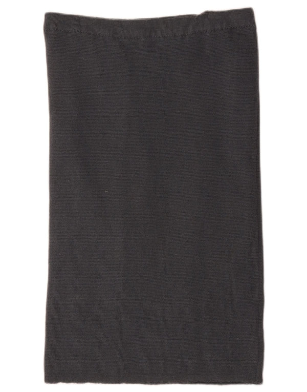 Vintage Womens Knit Straight Skirt W30 Medium Grey Wool