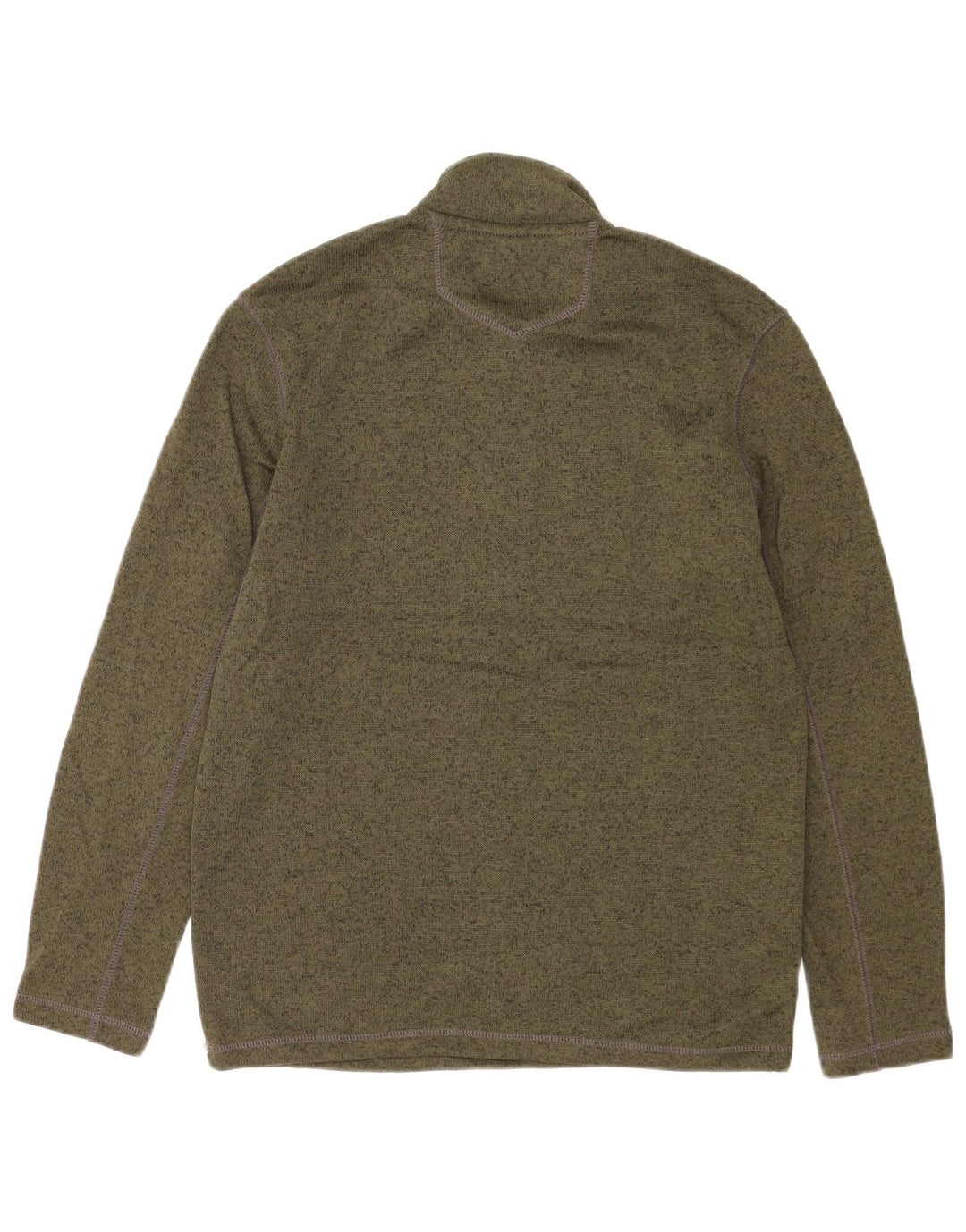Hanorac pentru bărbați Eddie Bauer, cu fermoar, cu decolteu, din poliester mic verde