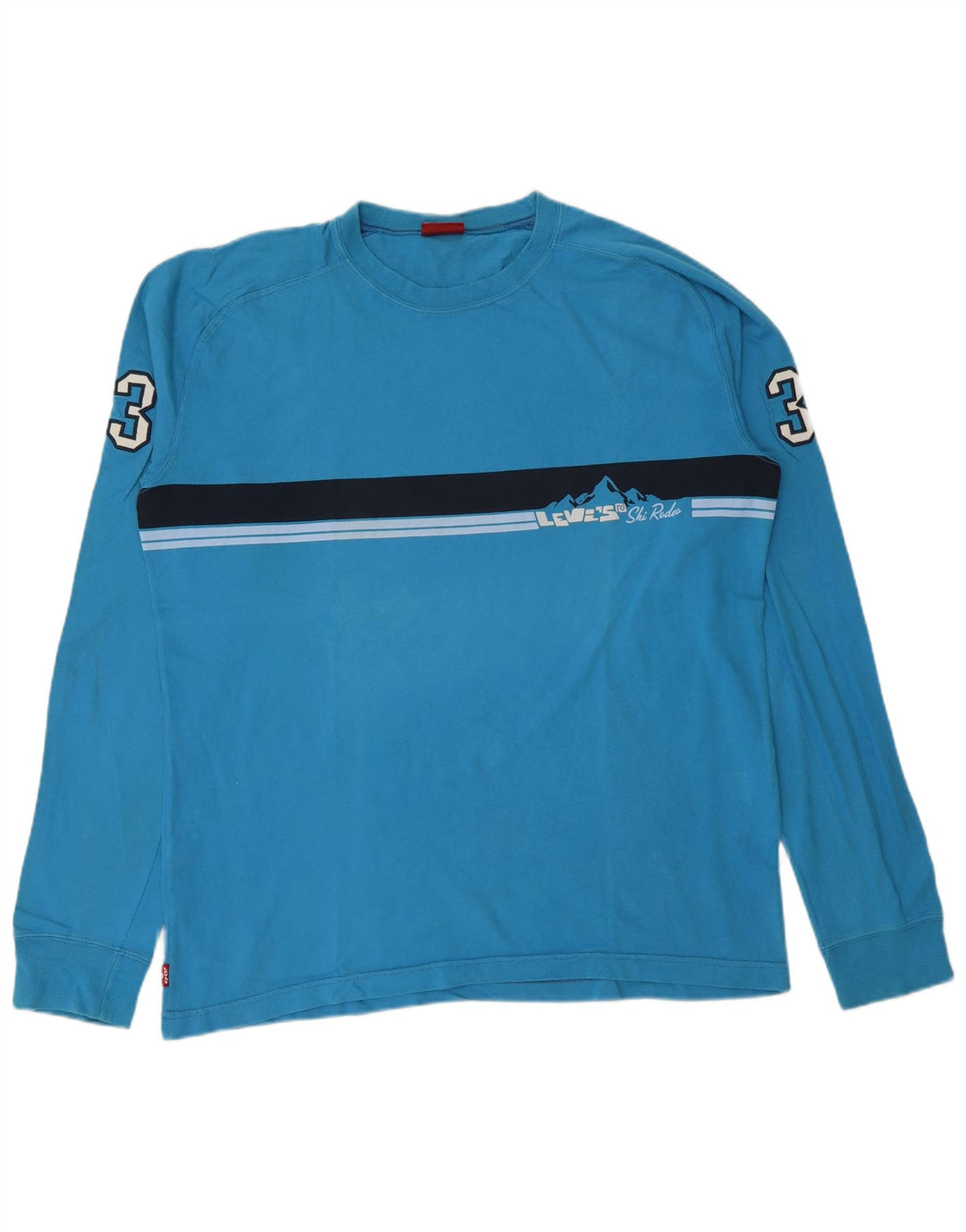 Bluză cu mânecă lungă cu grafică pentru bărbați Levi's, din bumbac color block, albastru