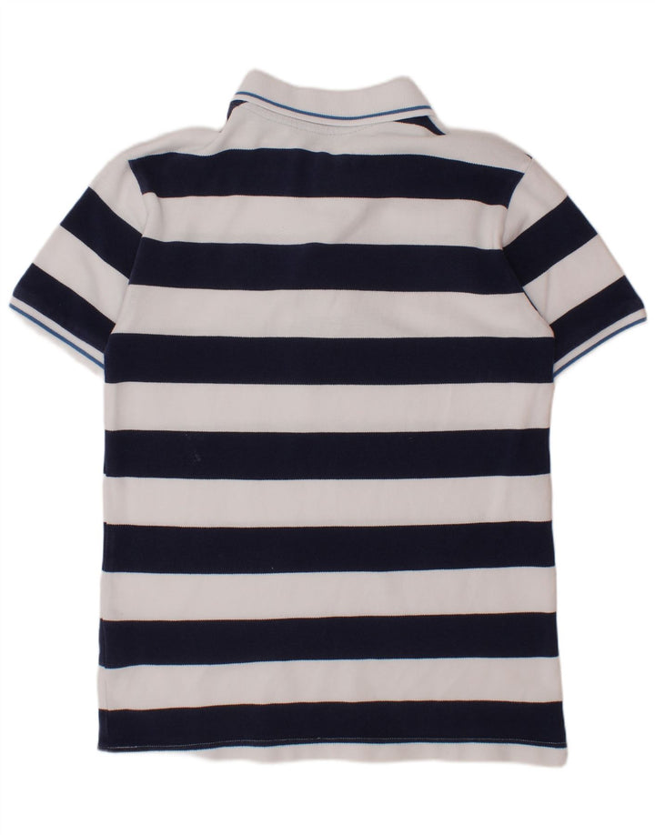 BENETTON Tricou Polo Băieți 10-11 Ani XL Bleumarin Bumbac cu dungi