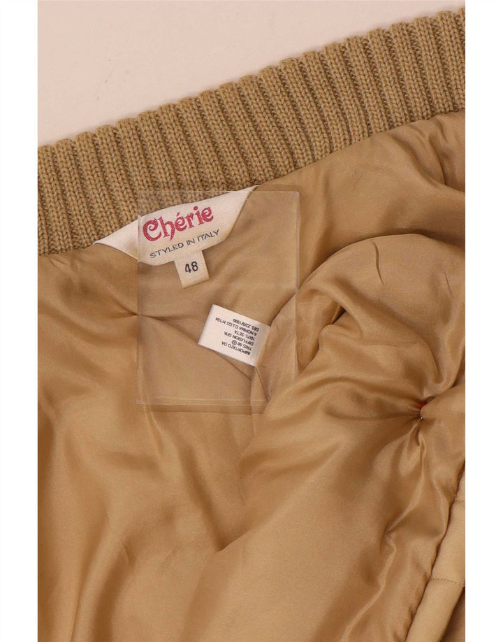 Cherie Bomber Damă IT 48 XL Bej Mătase