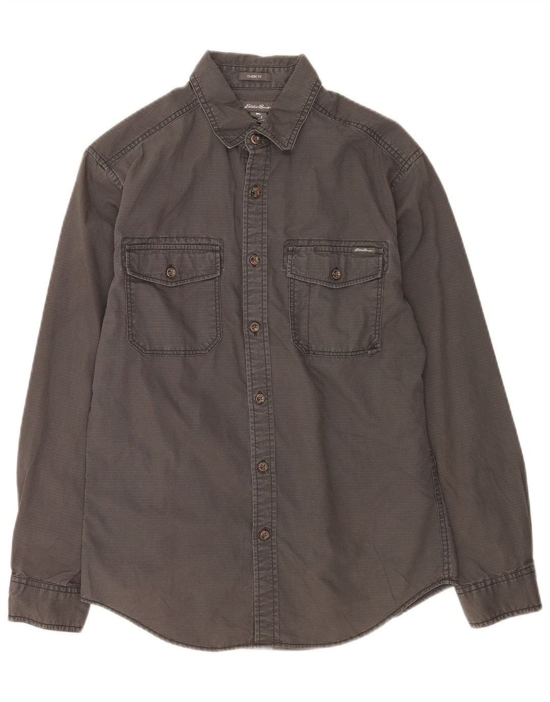 Cămașă pentru bărbați Eddie Bauer Classic Fit Bumbac gri mic