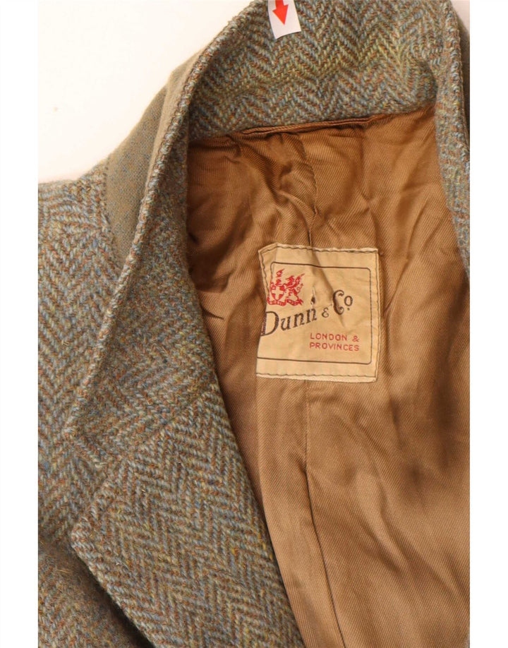 Dunn &Co Harris Tweed pentru bărbați UK 40, maro mare, lână în spinare de pește, clasică